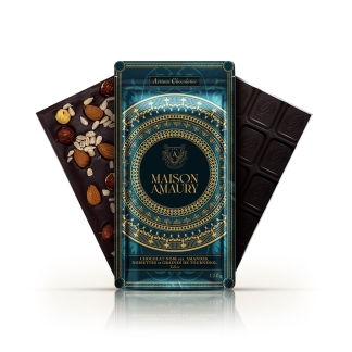 Tablette Chocolat Noir aux Amandes, Noisettes & Graines de Tournesol